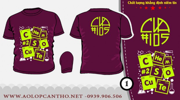 Áo lớp ngành hóa học - Đồng phục ngành hóa học